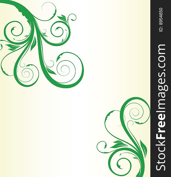 Green floral background. vector illustration. Green floral background. vector illustration.