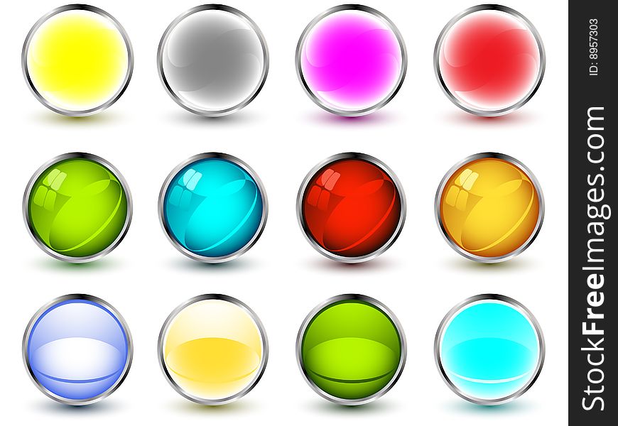 Set of vector web buttons