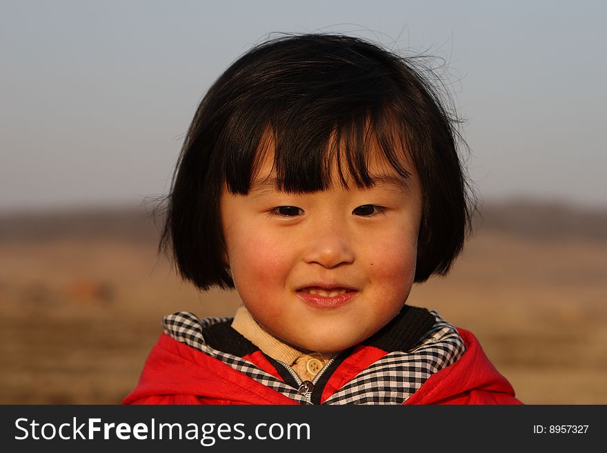 Happy little Chinese girl 4-5 years. Happy little Chinese girl 4-5 years