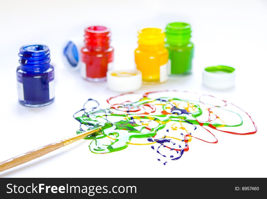 Items to paint on a white background. Items to paint on a white background