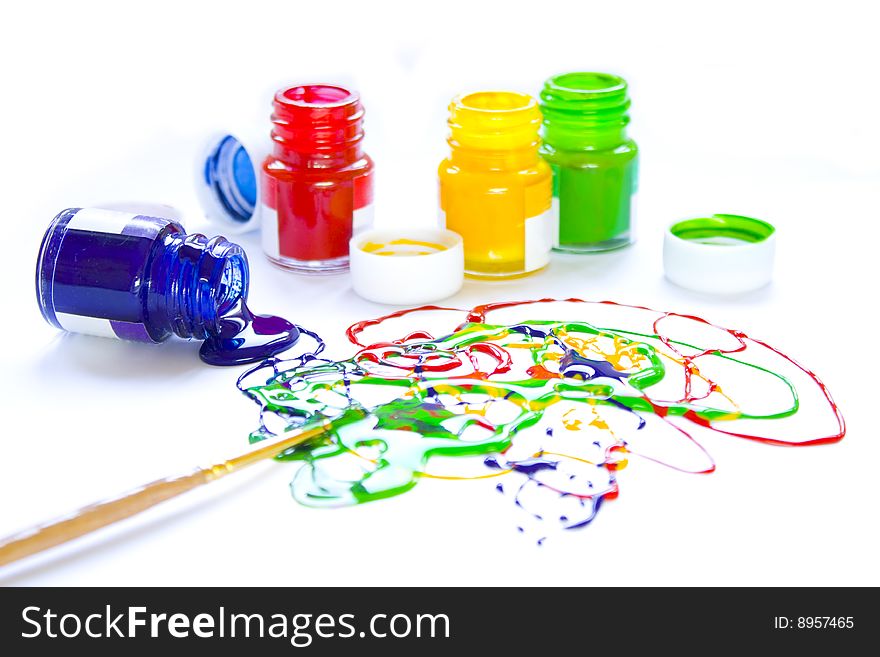 Items to paint on a white background. Items to paint on a white background