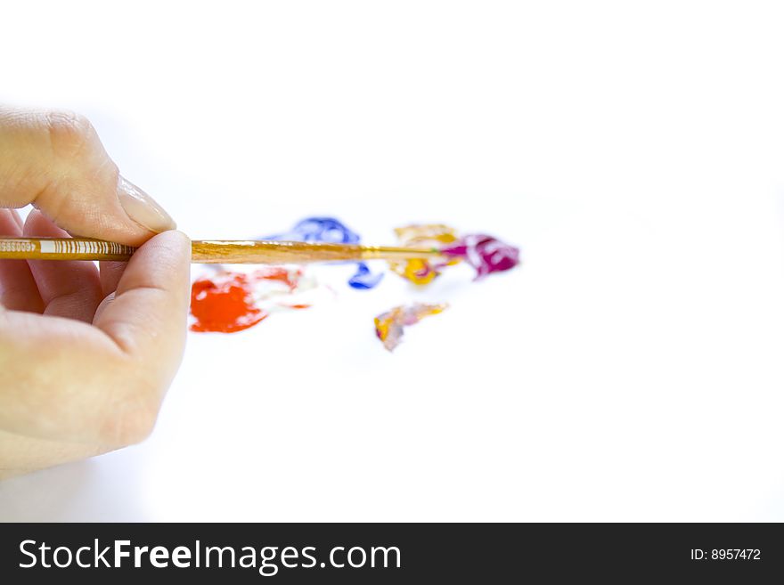 Items to paint on a white background. Items to paint on a white background
