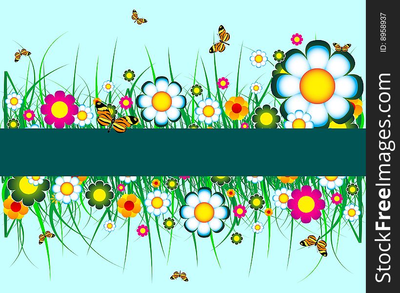 Floral background with place for your text