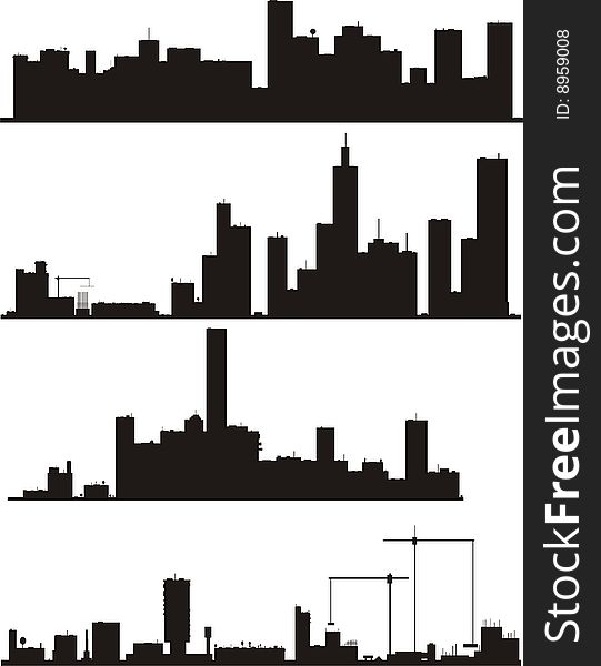 City skyline - Vector fantastic city skyline