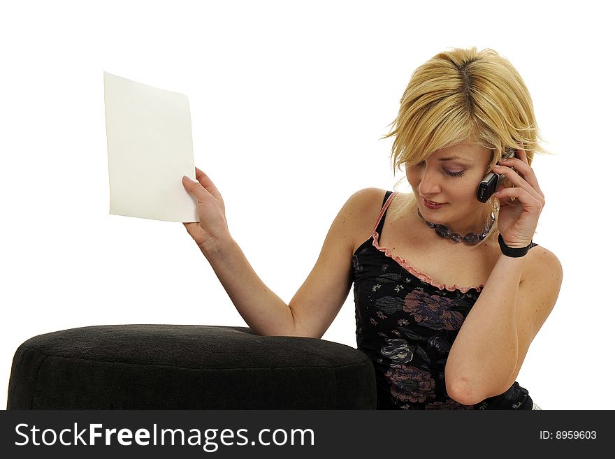 Woman Holding Blank Sign