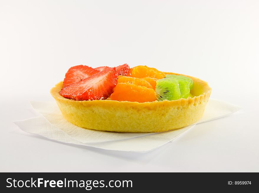 Fruit Tart on a Napkin
