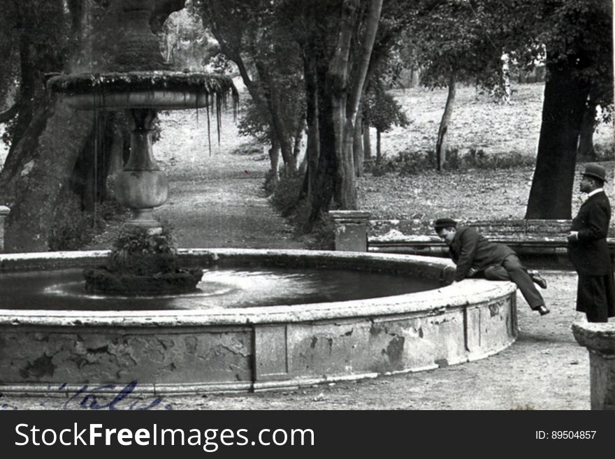 Black, Water, Tree, Temple, Black-and-white, Style