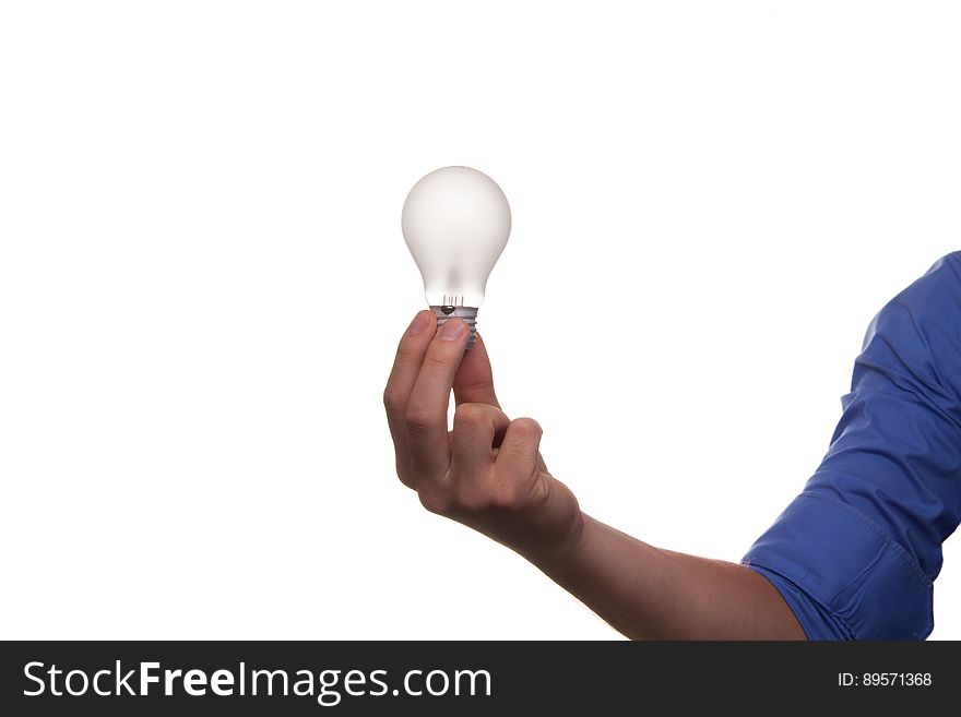 Midsection of Man Holding Hands over White Background