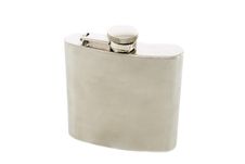 Silver Flask Of Brandy Royalty Free Stock Images