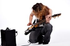 Posing And Playing With My Guitar Stock Photos Posing And Playing With My Guitar Stock Photos