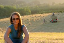 Teenage Girl Sitting Outdoors Royalty Free Stock Photos Teenage Girl Sitting Outdoors Royalty Free Stock Photos