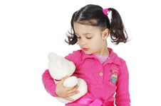 Little Girl Hugging A Teddy Bear Stock Image Little Girl Hugging A Teddy Bear Stock Image