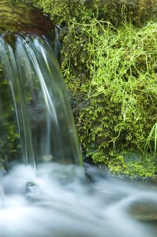 Miniature Waterfall And Pond Stock Photography