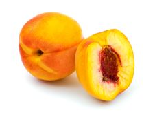 Ripe Peach Fruits Stock Photos