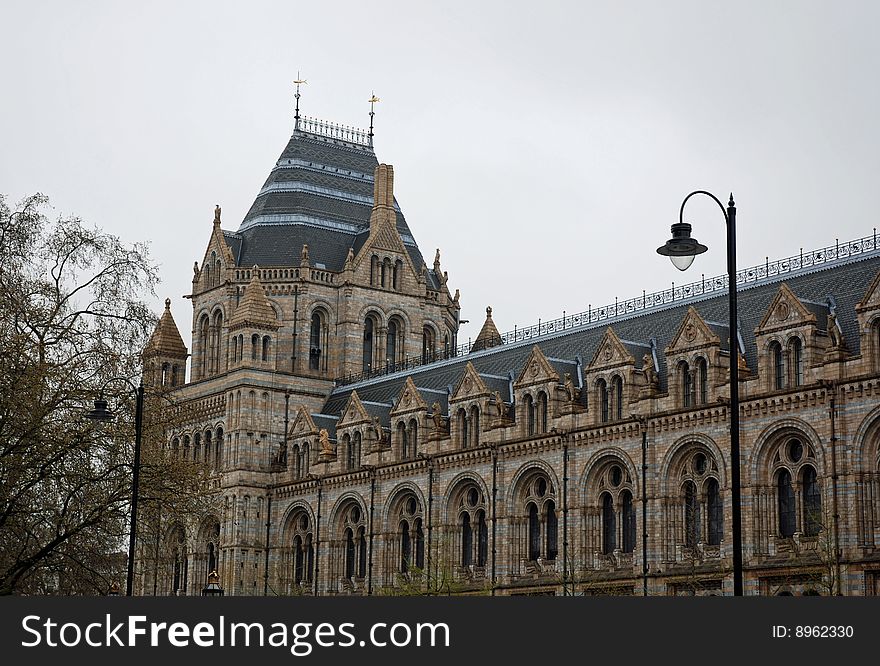 View of Natural History Museum in London