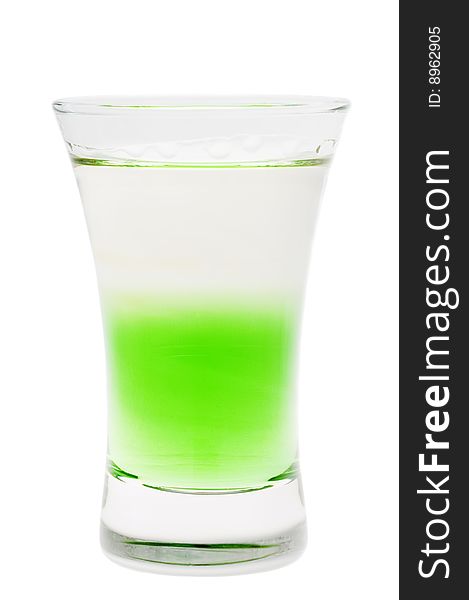 Alcohol cocktail on white isolated