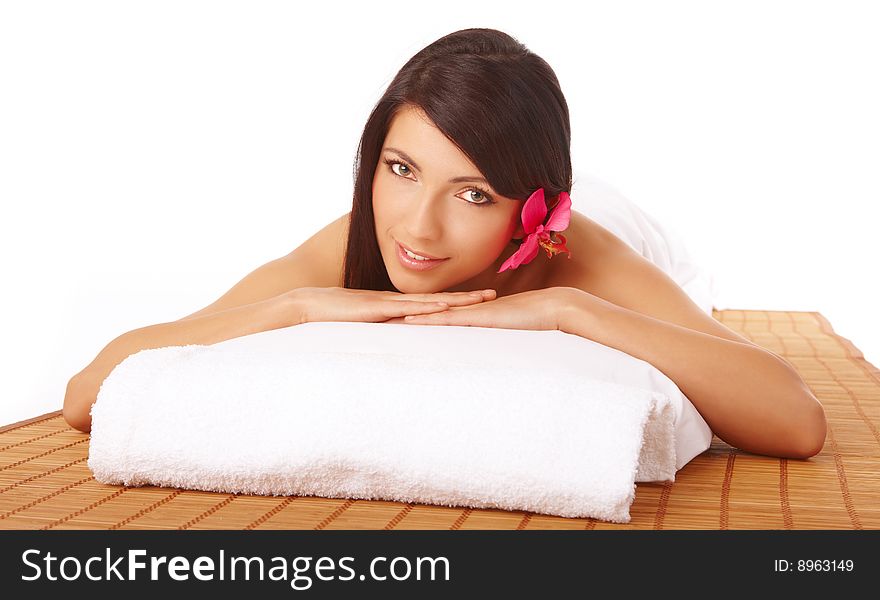 Attractive Woman Relaxing Spa