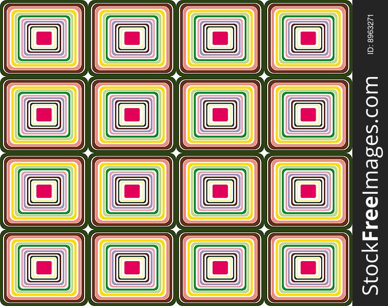 Retro seamless pattern in different colors. Retro seamless pattern in different colors