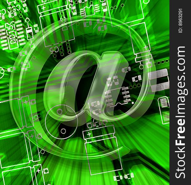 Green printed-circuit board for electronic components