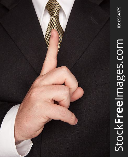 Businessman Gesturing With Hand