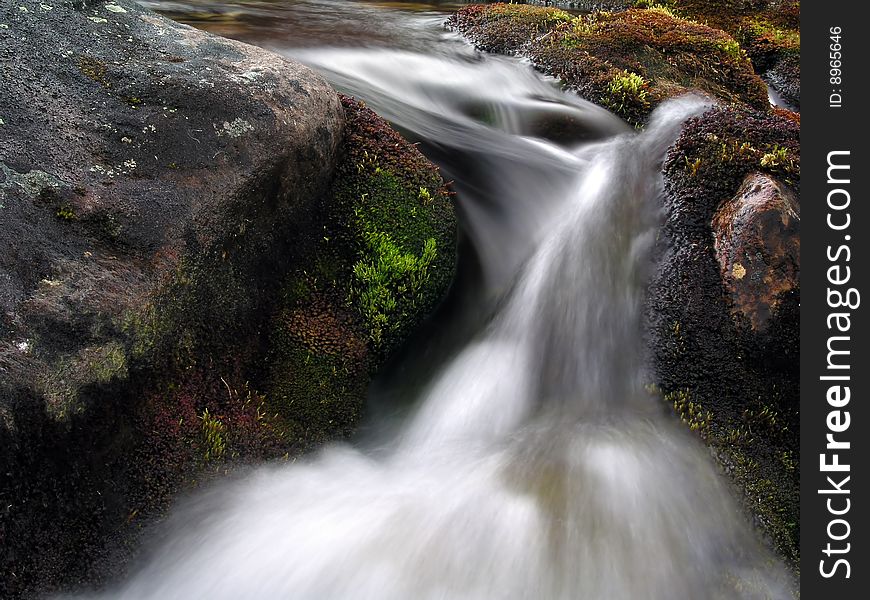 A mountain stream in autumn