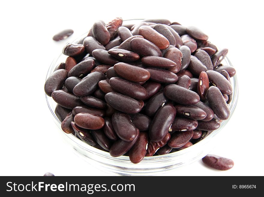 Bowl of dried red kidney beans