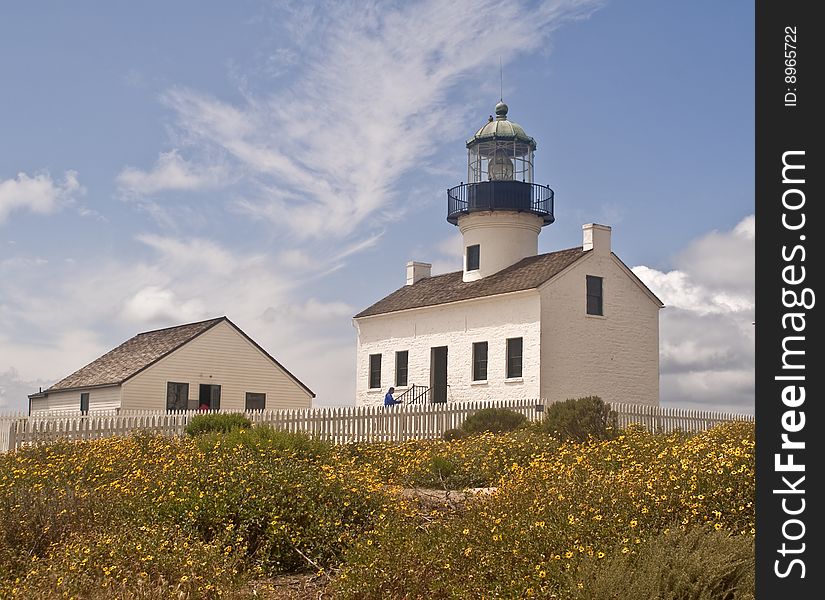 This is the picture of the Point Loma Lighthouse at San Diego, California.