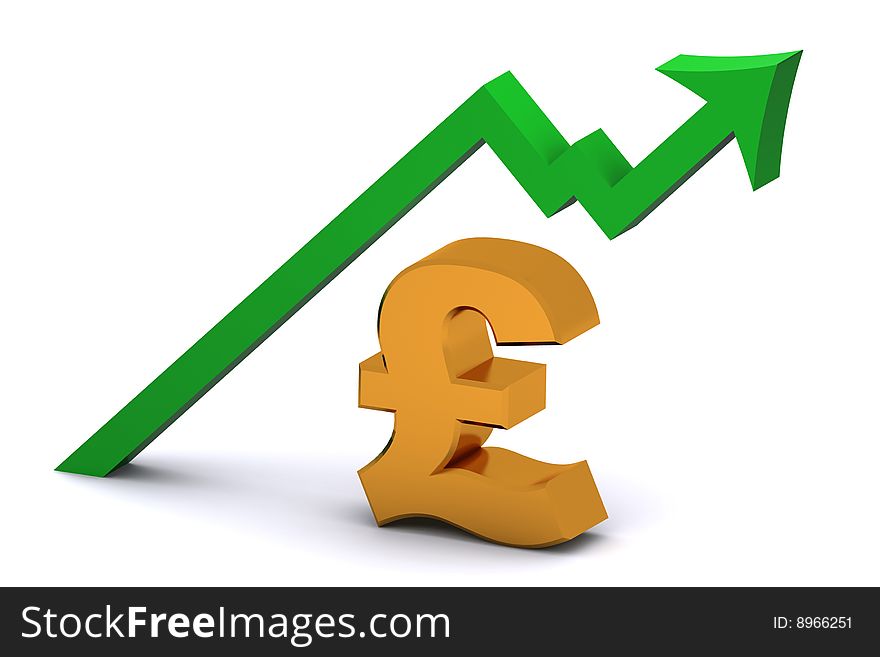 A 3d Rendered Image showing a Rise in Fortune. A 3d Rendered Image showing a Rise in Fortune
