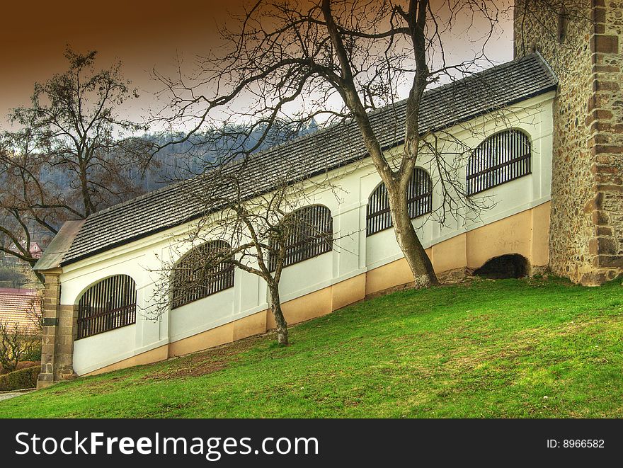 Part of castle in city Kremnica