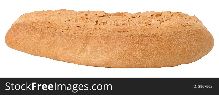 Typical italian handcrafted bread on white background