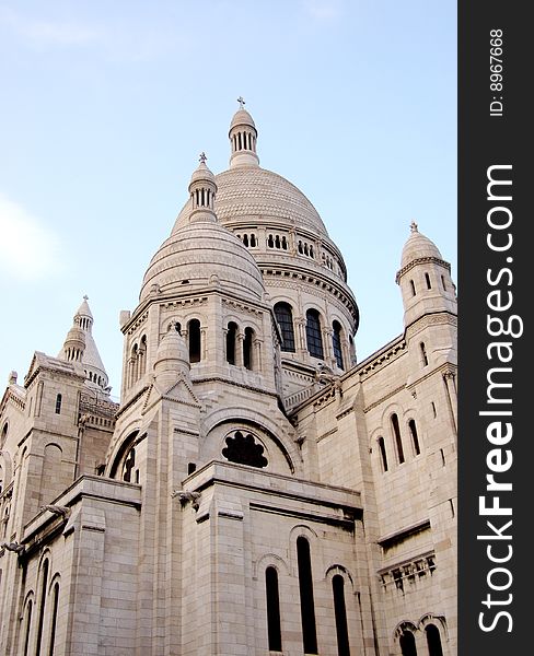 Basilique of sacre  coeur in paris. Basilique of sacre  coeur in paris