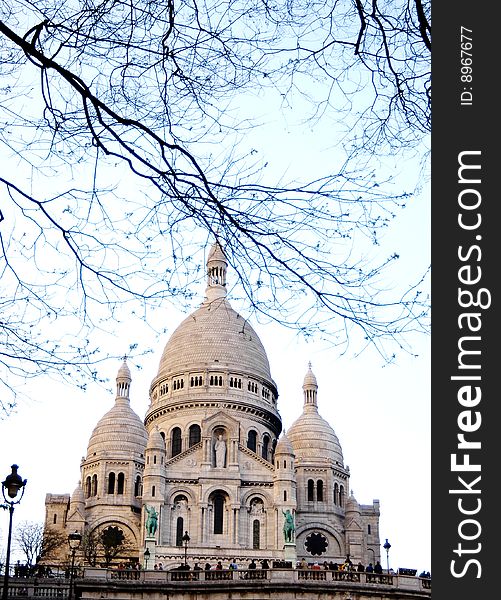 Basilique of sacre coeur in paris. Basilique of sacre coeur in paris