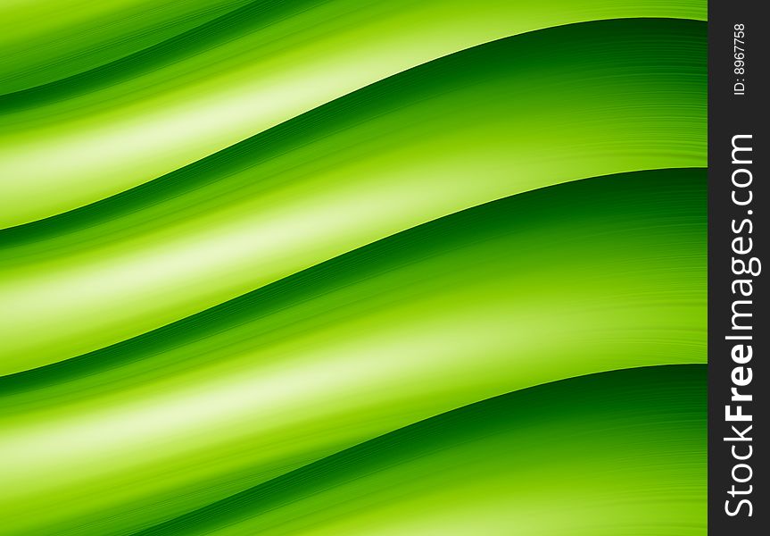 Green dynamic waves with light effects. abstract illustration. Green dynamic waves with light effects. abstract illustration