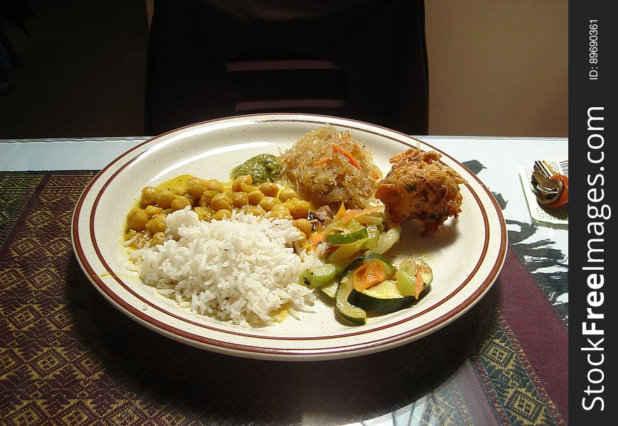 Food, White Rice, Tableware, Jasmine Rice