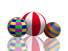 Colored 3d Balls Royalty Free Stock Photography Colored 3d Balls Royalty Free Stock Photography
