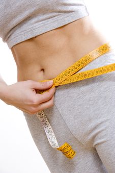 Woman Measuring Hips Stock Image Woman Measuring Hips Stock Image