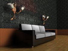 3-seater Sofa In The Middle Stock Photography