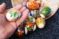 An Easter Painting Egg Is In The Hand Of Man Stock Image An Easter Painting Egg Is In The Hand Of Man Stock Image