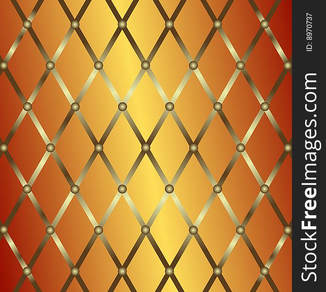 Bronze metal geometric background with silvery lattice (vector). Bronze metal geometric background with silvery lattice (vector)