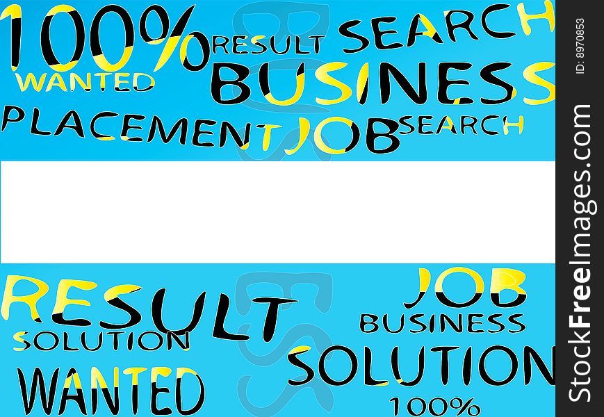 Complete text used business background like banners