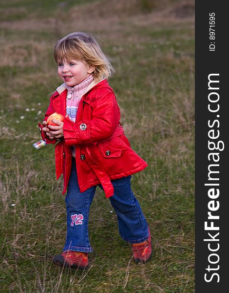 A young child in nature