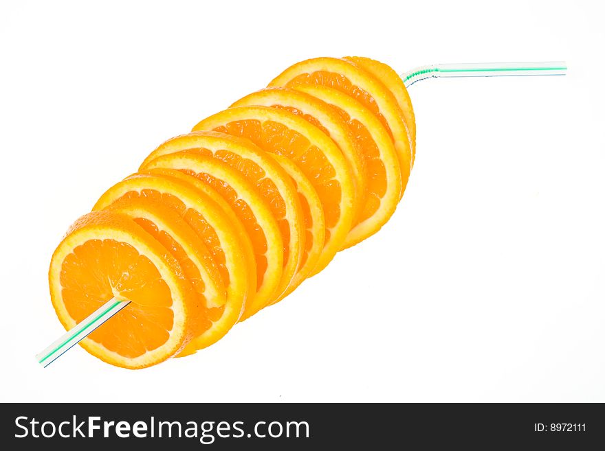 Close up of orange slices