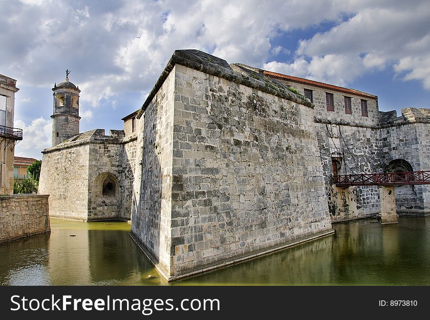 A view of Old Havana fort Castillo de la Real Fuerza. A view of Old Havana fort Castillo de la Real Fuerza