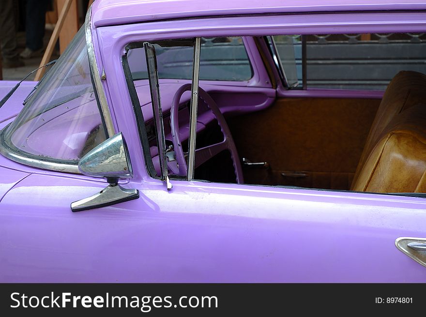 Detail of vintage classic american car interior. Detail of vintage classic american car interior