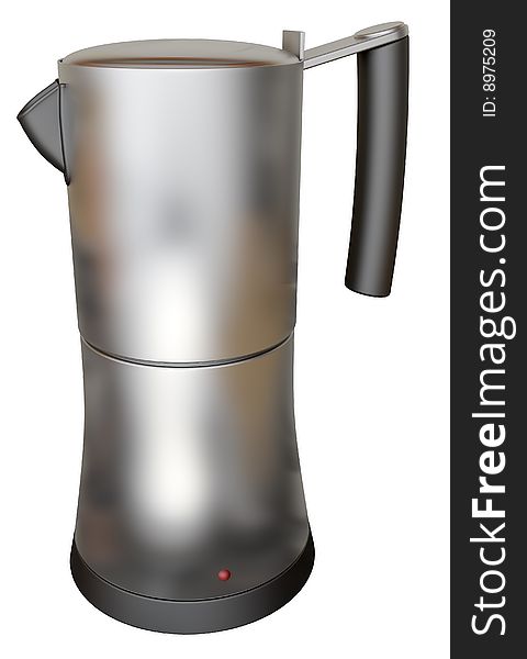 Image of 3d Coffee Maker. White background.