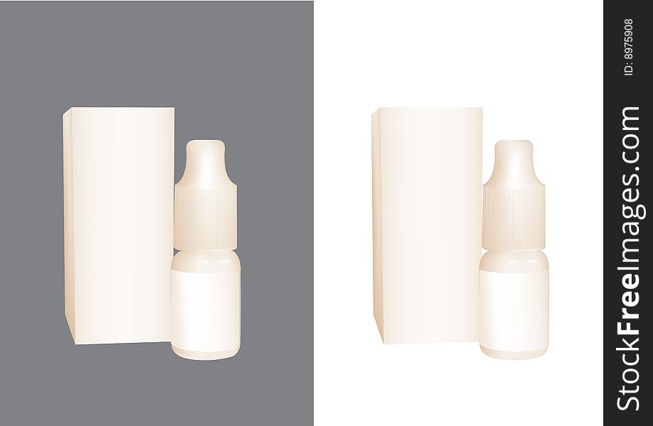 3 D illustration of an eyedroper bottle. 3 D illustration of an eyedroper bottle