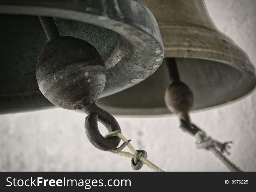 On a belltower of an orthodox cathedral two bells