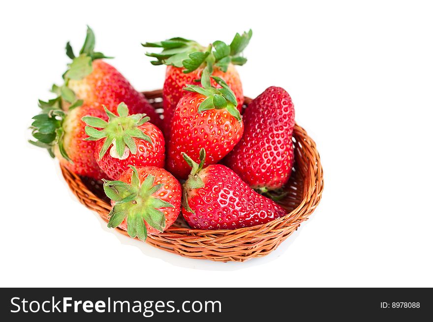 Fresh Strawberries In A Basket