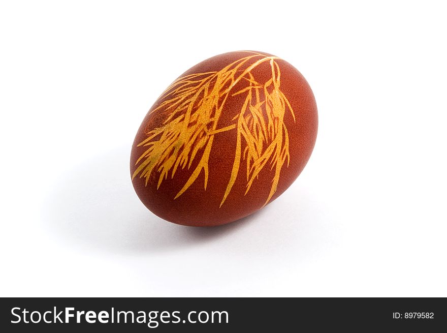 Easter egg colored with natural dyes. Easter egg colored with natural dyes
