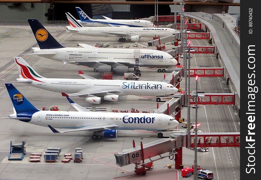 Condor Airplane on Grey Concrete Airport